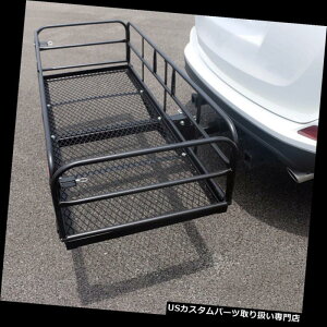 J[S [t LA 60 "Multifuncti ܂肽ݎqb`}EgݕLAڃoXPbgוbN 60"Multifunctional Folding Hitch-Mount Cargo Carrier Mounted Basket Luggage Rack