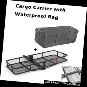 J[S [t LA 60 "×20"ݕ^DLAqb`}EgוoXPbg+obO 60"x20" Cargo Hauler Carrier Hitch Mounted Luggage Basket + Bag