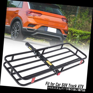 J[S [t LA ܂|SỈݕו̃z[_[̔2 "qb`SUṼgbNATV Folding Steel Rack Cargo Luggage Hold Carrier Basket 2" Hitch Car SUV Truck ATV