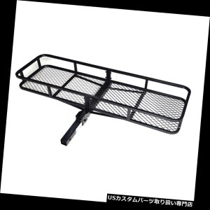 J[S [t LA ő啉א܂肽݃qb`gbNݕLAoXPbgוbN2 "V[o[ Max Load Folding Hitch Truck Cargo Carrier Basket Luggage Rack with 2" Receiver