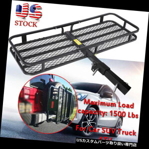 J[S [t LA 53 "܂肽ݎgbNԂ̉ݕ^DoXPbgוbNqb`nE[2"V[o[ 53" Folding Truck Car Cargo Carrier Basket Luggage Rack Hitch Hauler 2" Receiver