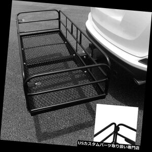 J[S [t LA ܂肽ݎݕqb`}EgLA[oXPbgוbNz[[ Foldable Cargo Hitch Mount Carrier Storage Basket Luggage Rack Hauler