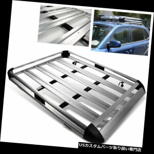 �J�[�S ���[�t �L�����A 63 "�A���~�j�E���␻�̉������s�ו��̃z�[���_�[�̎M�̒I/�ݕ��o�X�P�b�g�̃L�����A 63" Aluminum Silver Roof Travel Luggage Holder Tray Rack/Cargo Basket Carrier