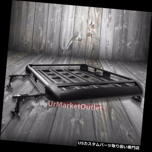 J[S [t LA SUVp50 "x 38"ubNA~[tbNݕוLAuPbg+ Crossb ar 50"x38" Black Aluminum Roof Rack Cargo Luggage Carrier Bracket+Crossbar For SUV