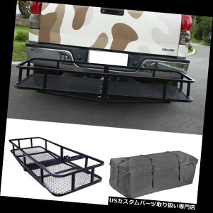 J[S [t LA 500|hqb`}Eg܂肽ݍ|ݕLAוoXPbg+obOR{ 500lbs Hitch Mounted Folding Steel Cargo Carrier Luggage Basket + Bag Combo