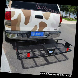 J[S [t LA 59 "x 20"X`[RV 2 "qb`}Egݕ܂肽݃LAgbNוoXPbg500 LBS 59"x20"Steel RV 2" Hitch Mount Cargo Folding Carrier Truck Luggage Basket 500LBS