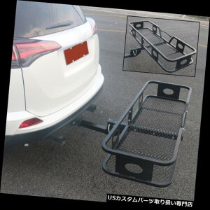 J[S [t LA 1s[XݕLAוV[o[2 "qb`X`[ACAubN500|h 1 Piece Cargo Carrier Luggage Basket Receiver 2" Hitch Steel  Iron Black 500lbs