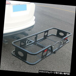 J[S [t LA ܂肽݃qb`}EgݕLAV[o[וoXPbggxubN500 LBS Folding Hitch Mounted Cargo Carrier Receiver Luggage Basket Travel Black 500LBS