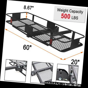 J[S [t LA 60 "܂肽݉ݕLAוbNqb`}Eg2"V[o[500 LBS 60" Folding Cargo Carrier Luggage Basket Rack Hitch Mounted 2" Receiver 500 LBS