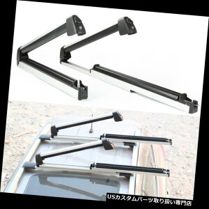 J[S [t LA bNtĂ2PCSԂ̃[tbÑXm[{[h̃XL[bNLÃXCh̉ݕו 2PCS Car Roof Rack Snow Board Ski Rack Carrier Slide Cargo Luggage with Lock