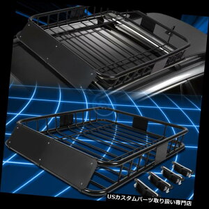J[S [t LA 48 "×40"|wr[f[eB[tbNݕoXPbgוLA+tFAO 48"x40"Mild Steel Heavy Duty Roof Rack Cargo Basket Baggage Carrier+Wind Fairing