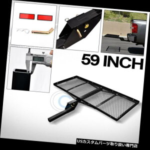 J[S [t LA 59 "ubNbV܂肽݃g[[qb`ݕLAbNgC2"V[o[C08 59" BLACK MESH FOLDING TRAILER HITCH CARGO CARRIER RACK TRAY FOR 2" RECEIVER C08