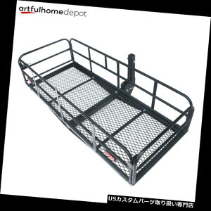 J[S [t LA 60 "|܂肽ݎqb`}EgݕLA}EgoXPbgוbN|[^u 60" Steel Folding Hitch-Mount Cargo Carrier Mounted Basket Luggage Rack Portable