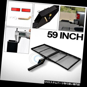 J[S [t LA 59 "ubNbV܂gCg[[qb`ݕLAbNgC2"V[o[C19 59" BLACK MESH FOLDING TRAILER HITCH CARGO CARRIER RACK TRAY FOR 2" RECEIVER C19