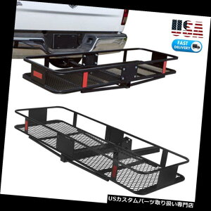 J[S [t LA 60 "×20"܂肽ݎݕqb`}EgLA[oXPbgוbNz[[ 60" x 20" Foldable Cargo Hitch Mount Carrier Storage Basket Luggage Rack Hauler
