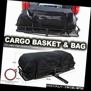 J[S [t LA NTX98-16g[[qb`bNݕLA㕔܂肽݃oXPbgw /obOR{ Lexus 98-16 Trailer Tow Hitch Rack Cargo Carrier Rear Folding Basket w/Bag Combo