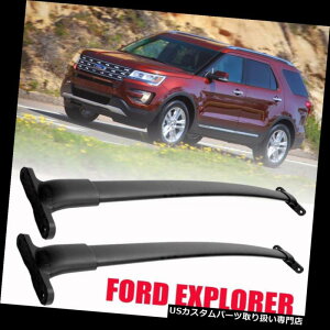 J[S [t LA tH[hGNXv[[2016-2018Ԃ̃[tbNubNNXo[J[SoCNLA For Ford Explorer 2016-2018 Car Roof Rack Black Cross Bars Cargo Bike Carrier