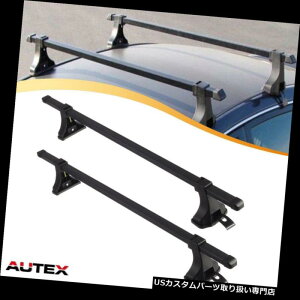 カーゴ ルーフ キャリア ブラックユニバーサルクロスバートップルーフカーゴ荷物キャリア48 'パウダーコーティングLH RH Black Universal Crossbar Top Roof Cargo Luggage Carrier 48'' Powder-coated LH RH