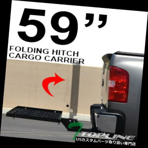 J[S [t LA 59 "ubNbV܂肽݃gC[qb`ݕLAbNgC2"V[o[T15 59" BLACK MESH FOLDING TRAILER HITCH CARGO CARRIER RACK TRAY FOR 2" RECEIVER T15