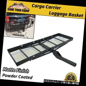 カーゴ ルーフ キャリア 折り畳み式貨物キャリア荷物バスケットカーラックヒッチマウントスチールメッシュ4WD Foldable Cargo Carrier Luggage Basket Car Rack Hitch Mount Steel Mesh 4WD