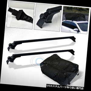 J[S [t LA 55 "ubNEBhEt[[tbNNXo[Lbg+hJ[SobOC02 55" BLACK WINDOW FRAME ROOF RACK CROSS BARS KIT+WATERPROOF CARGO CARRIER BAG C02