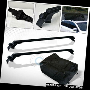 J[S [t LA 55 "ubNEBhEt[[tbNNXo[Lbg+hJ[SLAobOC08 55" BLACK WINDOW FRAME ROOF RACK CROSS BARS KIT+WATERPROOF CARGO CARRIER BAG C08