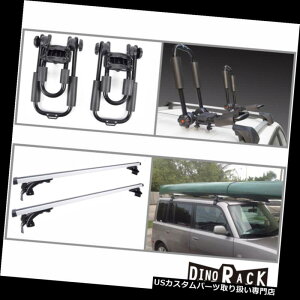 J[S [t LA 48 "\ȃVo[EBhE - t[ - M }Eg[tbNNXo[+ BlkJbNLA 48" Adjustable Silver Window-Frame-Mount Roof Rack Cross Bars+Blk Kayak Carriers