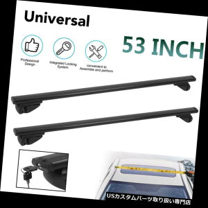 �J�[�S ���[�t �L�����A 53 ���j�o�[�T���J�[�g�b�v�ו����[�t���b�N�N���X�o�[�L�����A���߉\�E�B���h�EQC 53 Universal Car Top Luggage Roof Rack Cross Bar Carrier Adjustable Window QC �y���s�A���i�z