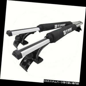 J[S [t LA g^XoA~[tbNZ_gbvAWX^uNXo[+pbhR{ Fit Toyota Subaru Aluminum Roof Rack Sedan Top Adjustable Cross Bars + Pad Combo