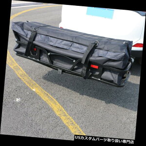 カーゴ ルーフ キャリア 58 "大型キャリア貨物バッグ防水ヒッチマウント荷物ルーフトップラックブラック 58" Large Carrier Cargo Bag Waterproof Hitch Mount Luggage Roof Top Rack Black