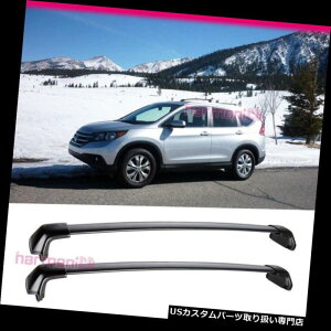 カーゴ ルーフ キャリア 2012-2016年ホンダCRV CR-VブラックOEファクトリースタイルルーフラッククロスバーにフィット Fits 2012-2016 Honda CRV CR-V Black OE Factory Style Roof Rack Cross Bar