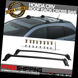 カーゴ ルーフ キャリア 07-10ホンダCRV CR-V OEスタイルブラックトップルーフラッククロスバーにフィット Fits 07-10 Honda CRV CR-V OE Style Black Top Roof Rack Cross Bar