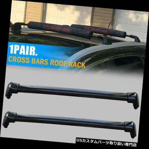�J�[�S ���[�t �L�����A 2012-2015�N�z���_CRV�u���b�N���[�t���b�N�N���X�o�[�g�b�v�{���g�L�����A�ւ̃{���g�I�� For 2012-2015 Honda CRV Black Roof Rack Cross Bars Bolt-On to Top Cargo Carrier �y���s�A���i�z