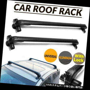 J[S [t LA ՓIȉ̒ĨNXo[̉ݕ^Dw /Ԃ̂߂̓h~bNVXe Universal Roof Rack Cross Bar Cargo Carrier w/ Anti-theft Lock System For Cars