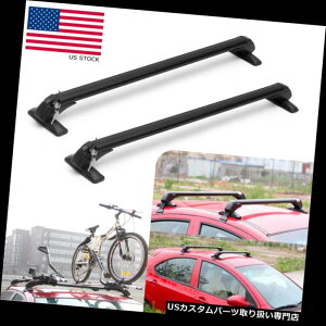 カーゴ ルーフ キャリア 2×105 cm車SUVルーフラッククロスバー貨物荷物キャリア& A 盗難防止ロック 2X 105cm Car SUV Roof Rack Cross Bars Cargo Luggage Carrier  Anti-theft Lock US