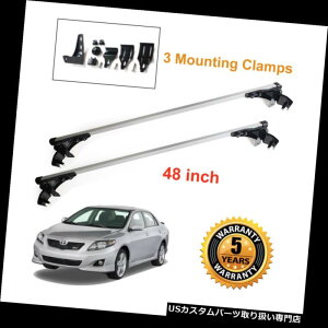 J[S [t LA V48 "J[2003N - 2011N̂߂̃A~jEԂ̃gbvo[̒ĨNXo[̉ݕ^D NEW 48" Aluminum Car Top Bar Rack Crossbar Cargo Carrier For Corolla 2003 - 2011