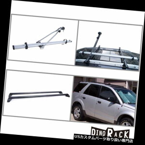 J[S [t LA 02-07T^[[ubNA~[tbNNXo[+]ԃAbvCgLA Fit 02-07 Saturn Vue Black Aluminum Roof Rack Cross Bars+Bicycle Upright Carrier