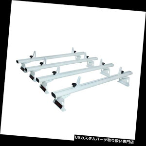 �J�[�S ���[�t �L�����A 4�o�[72�C���`�o�����[�t���_�[���b�N�A���~���z���C�g�J�[�S�L�����A�t�B�b�g�F�g�����W�b�g2015-On 4 Bar 72''Van Roof Ladder Rack Aluminum White Cargo Carrier Fits:Transit 2015-On �y