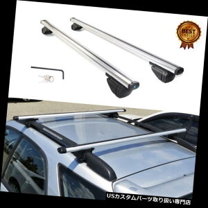 J[S [t LA 49 "nb`obNSUV̂߂̎Ԃ̏̉ו̉ݕNXo[̉̃A~jEĨLA 49" Car Top Luggage Cargo Cross Bar Roof Aluminum Rack Carrier For Hatchback SUV