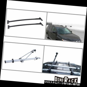 J[S [t LA 08-13nC_[ubNA~[tbNNXo[+]ԃAbvCgLAɃtBbg Fit 08-13 Highlander Black Aluminum Roof Rack Cross Bars+Bicycle Upright Carrier