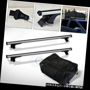 J[S [t LA 55 "Vo[EBhEt[[tbNNXo[Lbg+hJ[SobOC09 55" SILVER WINDOW FRAME ROOF RACK CROSS BAR KIT+WATERPROOF CARGO CARRIER BAG C09