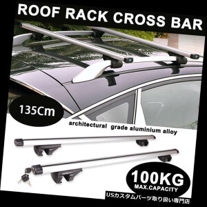 カーゴ ルーフ キャリア 53 ''カートップルーフクロスバークロスバー荷物カーゴキャリアラックフレーム+キーUS 53'' Car Top Roof Cross Bars Crossbars Luggage Cargo Carrier Rack Frame + Key US
