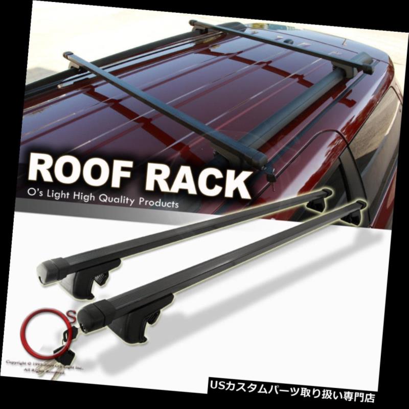 カーゴ ルーフ キャリア X 00-12ブラッククロスバーセットルーフラックトップカーゴクロスバー ロック54  137 cm  X5 00-12 Black Crossbar Set Roof Rack Top Cargo Cross Bars Lock 54" 137cm