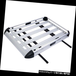 J[S [t LA A~jEԂ̉̉ݕ^SUV̉ו̃oXPbg̒Ȉ̃NXo[50 x 38 50 X 38 In Aluminum Car Roof Cargo Carrier SUV Luggage Basket Rack Top Crossbars