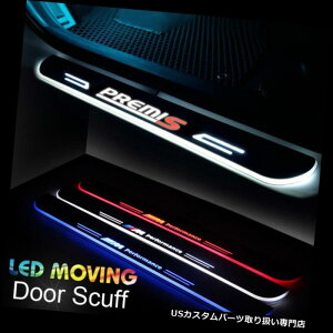 LEDXebvCg BMW 7-S F01 F02 2012-16̂߂LED̃hA~̗̑ȖʂȈړCg LED Door Sill scuff induction Colorful moving light For BMW 7-S F01 F02 2012-16