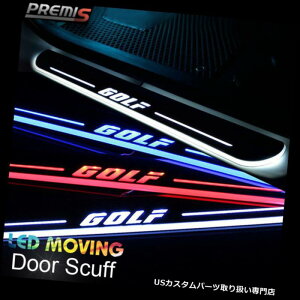 LEDXebvCg tHNX[QSt2016N̂߂LED̃hA̓ŷ菝̗ȖʂȈړCg LED Door Sill scuff induction Colorful moving light For Volkswagen Golf 2016