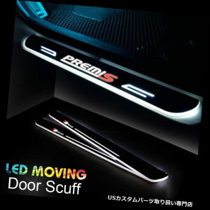 LEDXebvCg Audi A6 13 14̂߂LED̃hA~̗̑Ȗʂȃ[rOCg LED Door Sill scuff induction Colorful moving light For Audi A6 13 14