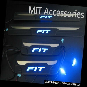 LEDXebvCg z_tBbg2014-on OEM LEDCghAVv[gXeXX`[MIT MIT for HONDA FIT 2014-on OEM LED light door sill plate stainless steel-Outer