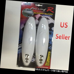 Aop[ veN^[ 4{̃NԂ̃tgA3Mop[K[hveN^[R[i[XgbvXNb`zCg 4pcs Chrome Car Front Rear 3M Bumper Guard Protector Corner Strip Scratch WHITE