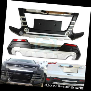 Aop[ veN^[ ABStgtH[hNK/GXP[v2013-16pAop[XLbhveN^[K[hv[g ABS FrontRear Bumper Skid Protector Guard Plate For Ford Kuga/Escape 2013-16